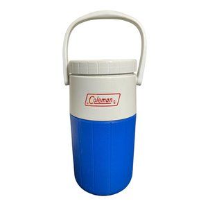 Vintage 1984 Coleman Water Jug Polylite Blue - 1/2 Gallon 5590 Jug Cooler Thermo